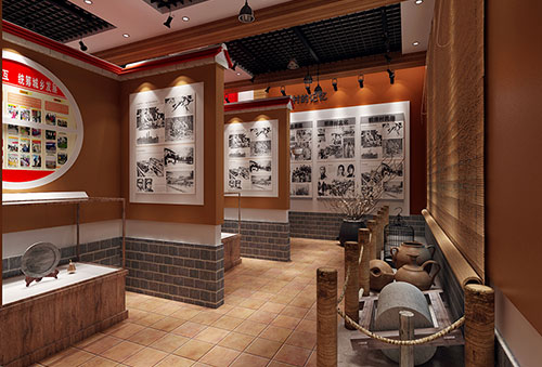 乐东传统韵味十足的中式展厅设计效果图