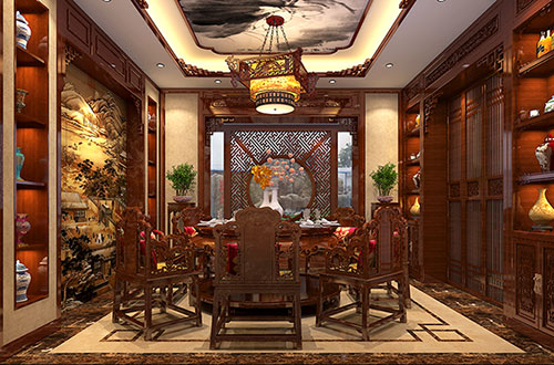 乐东温馨雅致的古典中式家庭装修设计效果图