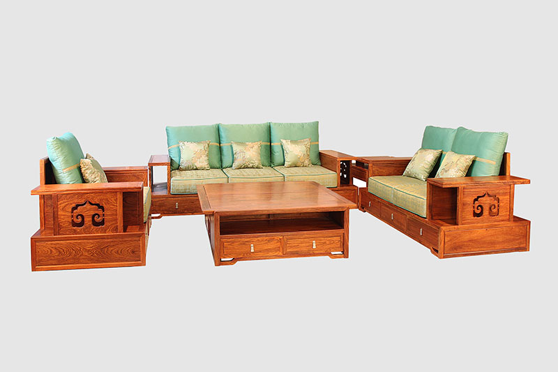 乐东中式实木沙发简直太美了