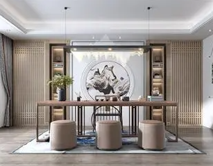 乐东新中式风格茶室如何规划设计